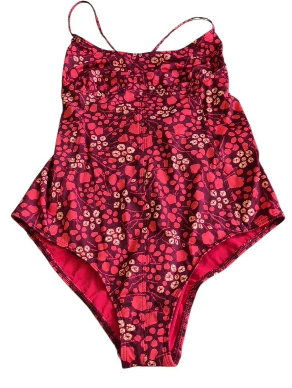 Ulla Johnson Positano Maillot One Piece Swimsuit Size L Coral NWT